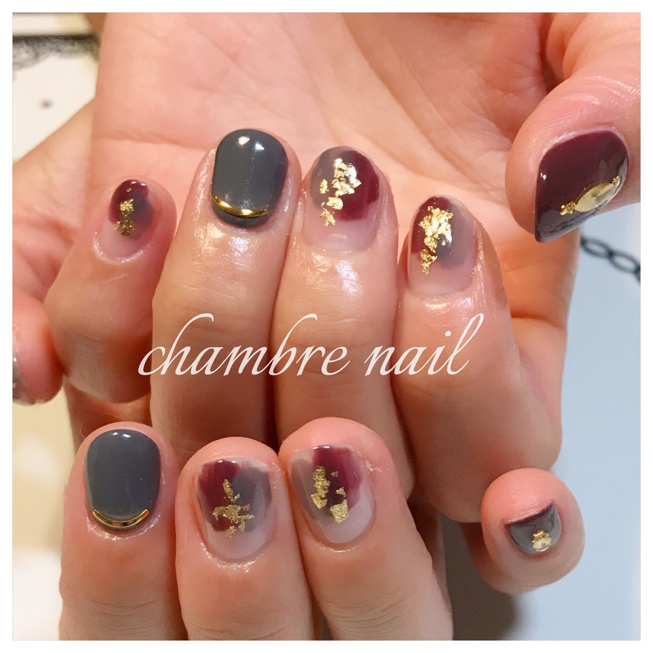 秋 リゾート オフィス 女子会 ハンド Chambre Nailのネイルデザイン No ネイルブック