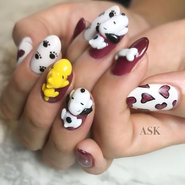 オールシーズン 旅行 ハンド キャラクター 3d Nail Salon Askのネイルデザイン No ネイルブック