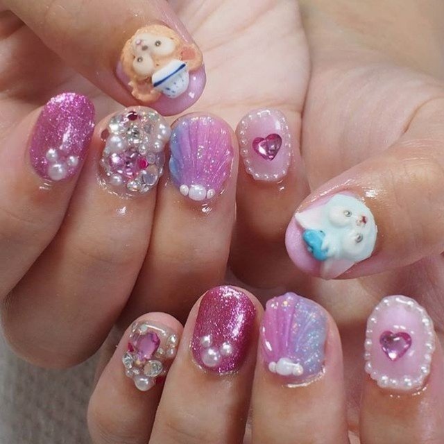 オールシーズン 海 パーティー 女子会 ハンド Whitecat Nailのネイルデザイン No ネイルブック