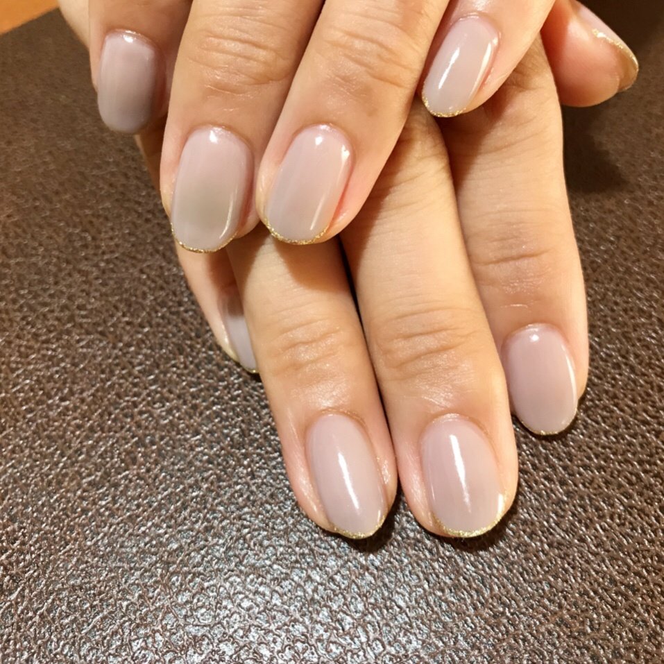 オールシーズン ハンド シンプル ワンカラー ミディアム Pearlのネイルデザイン No ネイルブック