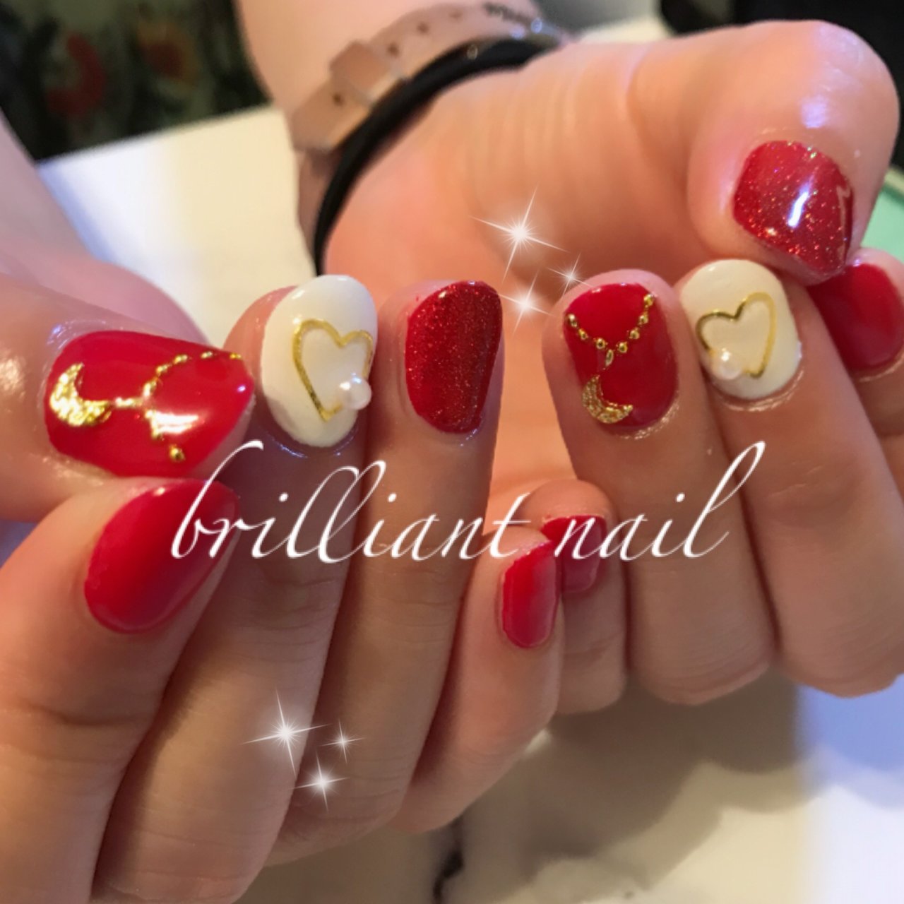 秋 オールシーズン ライブ ハンド レッド Brilliantnailのネイルデザイン No ネイルブック
