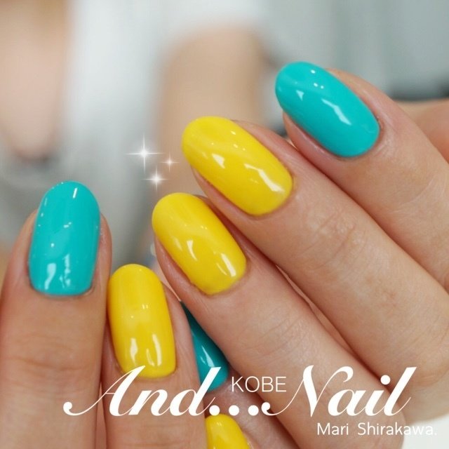 春 夏 海 リゾート ハンド 白川麻里 神戸アンドネイルのネイルデザイン No ネイルブック