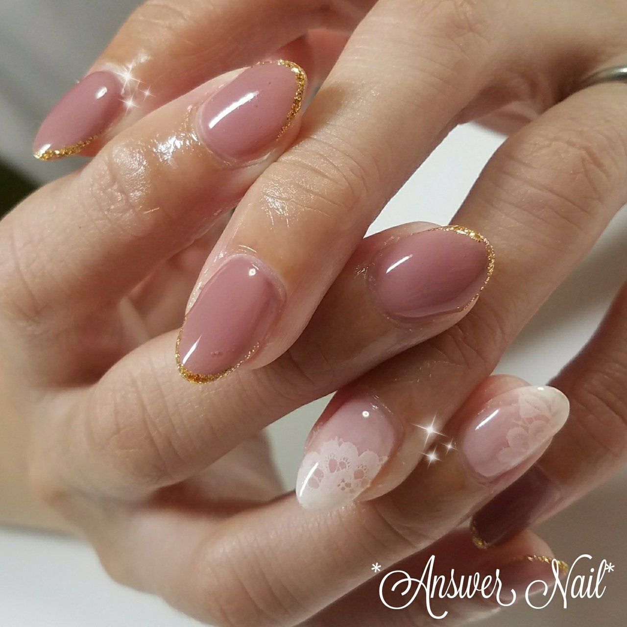 秋 オフィス デート ハンド レース Answer Nailのネイルデザイン No ネイルブック