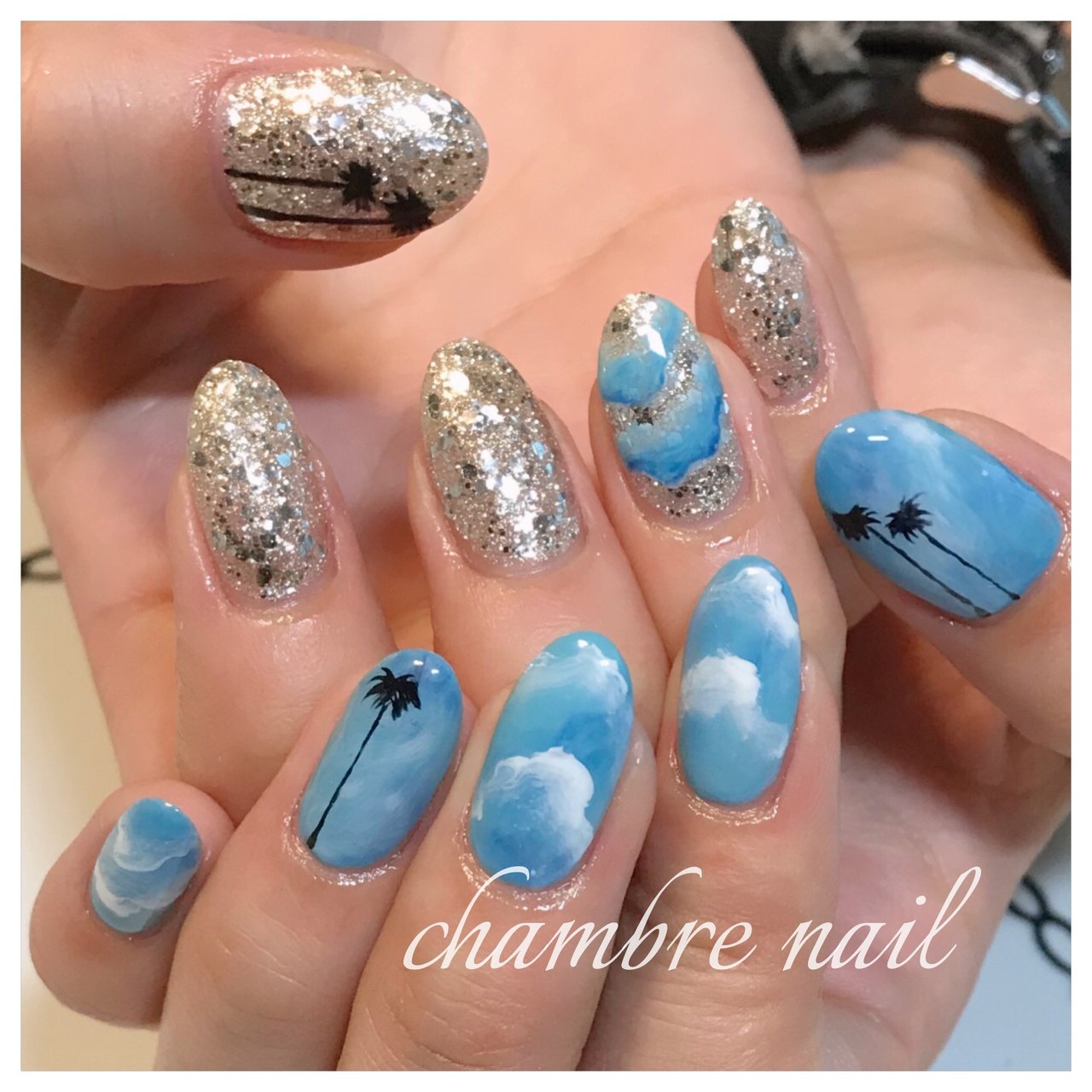 夏 海 リゾート 女子会 ハンド Chambre Nailのネイルデザイン No ネイルブック