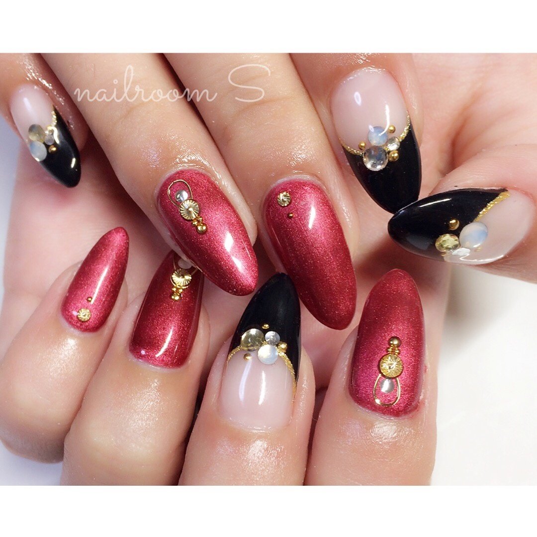 ハンド ボルドー ブラック Nailroom Sのネイルデザイン No ネイルブック