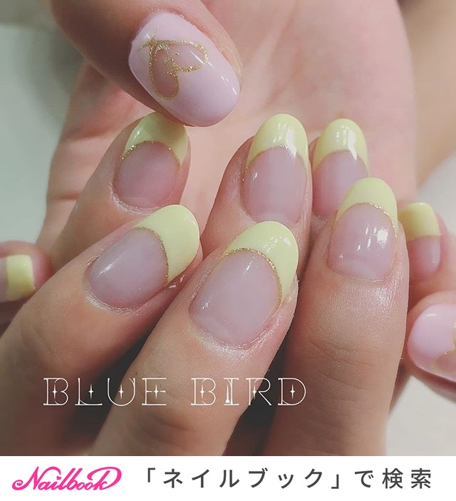 22年 新着順 フレンチネイルラメラインありのネイルデザイン ネイルブック