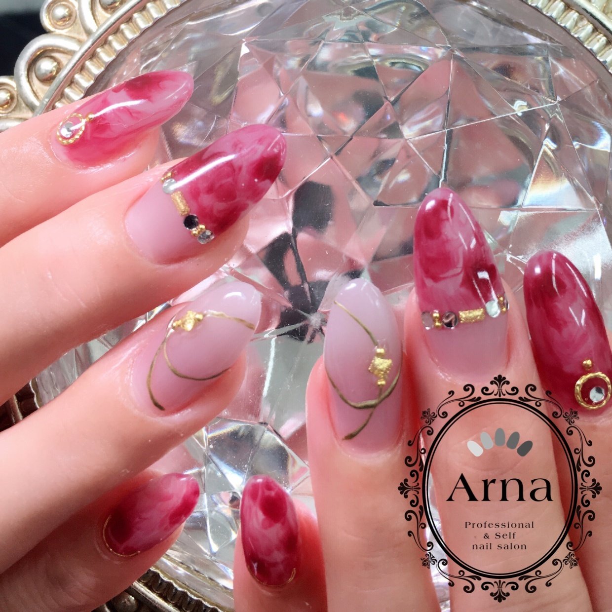 秋 オールシーズン 旅行 パーティー ハンド Nailsalon Arnaのネイルデザイン No ネイルブック