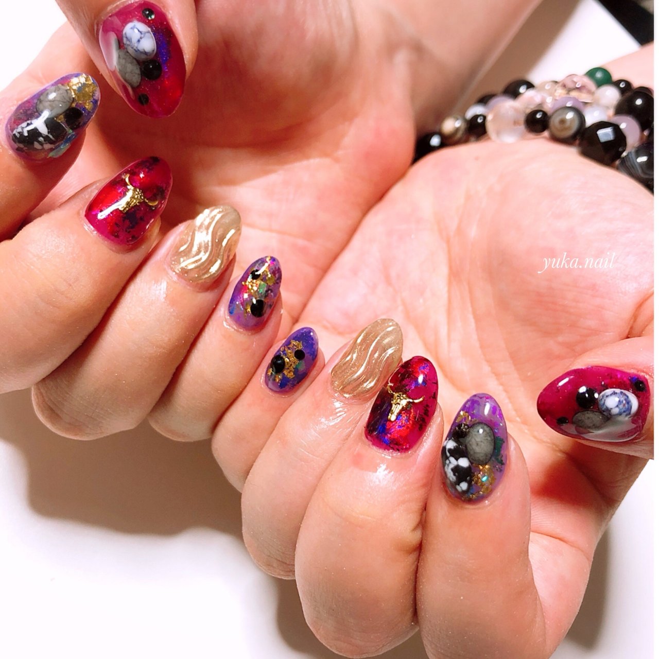ハンド ミディアム パープル ジェルネイル お客様 Yuka Nail ユカネイル のネイルデザイン No ネイルブック