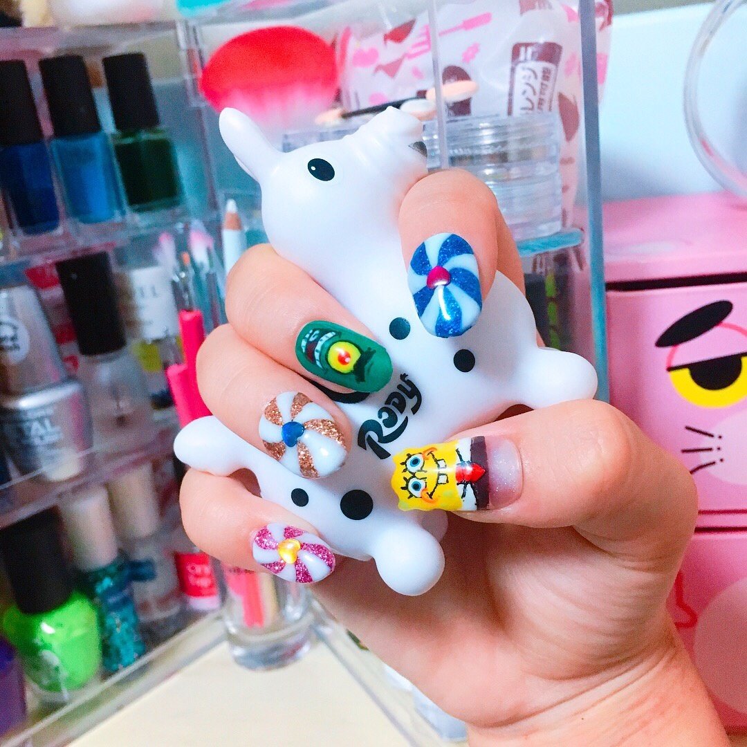 オールシーズン ハンド 痛ネイル キャラクター ミディアム Kano のネイルデザイン No ネイルブック