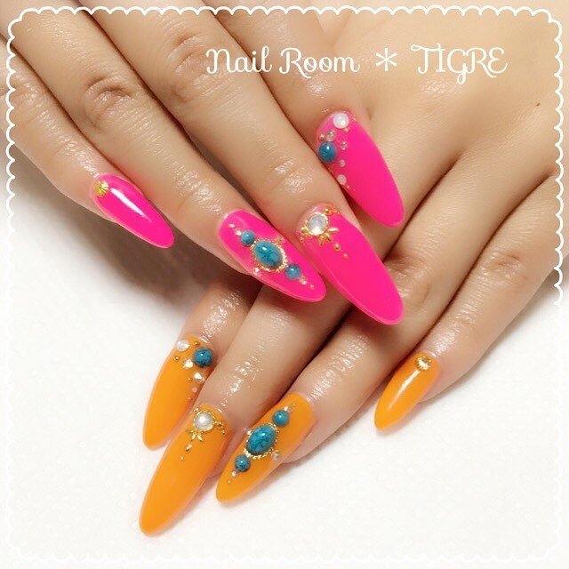 夏 成人式 海 パーティー ハンド Nail Tigreのネイルデザイン No ネイルブック