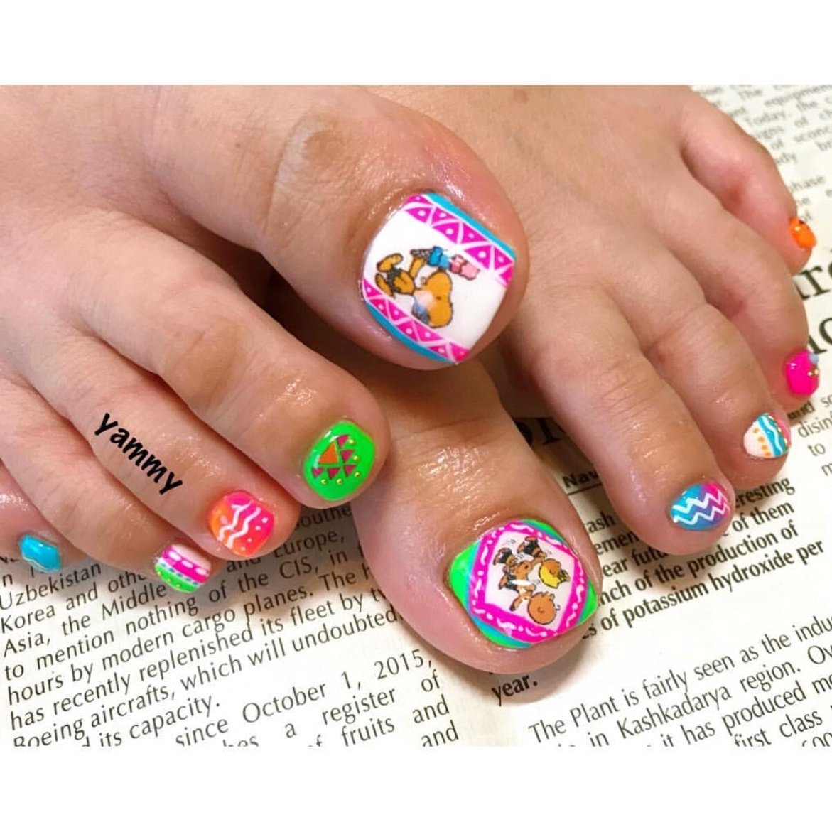 春 夏 リゾート 女子会 フット やみー のネイルデザイン No ネイルブック