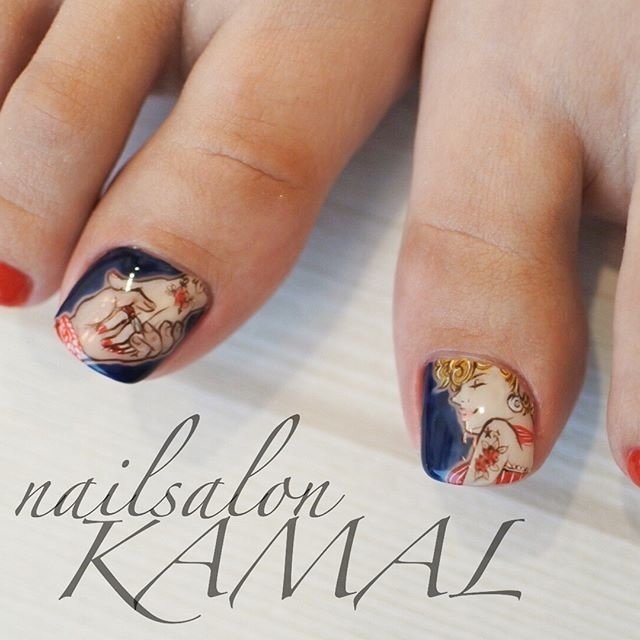 オールシーズン 旅行 ライブ ハロウィン フット Nailsalon Kamalのネイルデザイン No ネイルブック