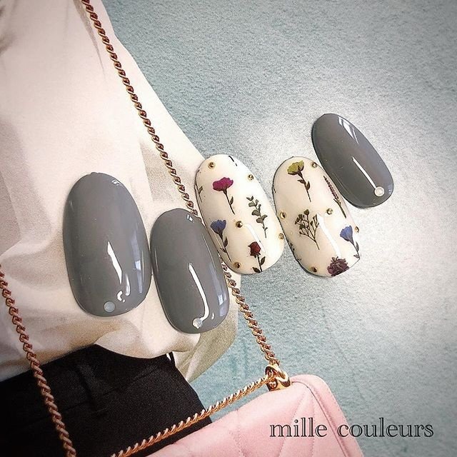 春 秋 冬 オフィス ハンド Mille Couleursのネイルデザイン No ネイルブック