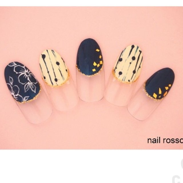 夏 秋 浴衣 デート ハンド Nailrosso浅草のネイルデザイン No ネイルブック