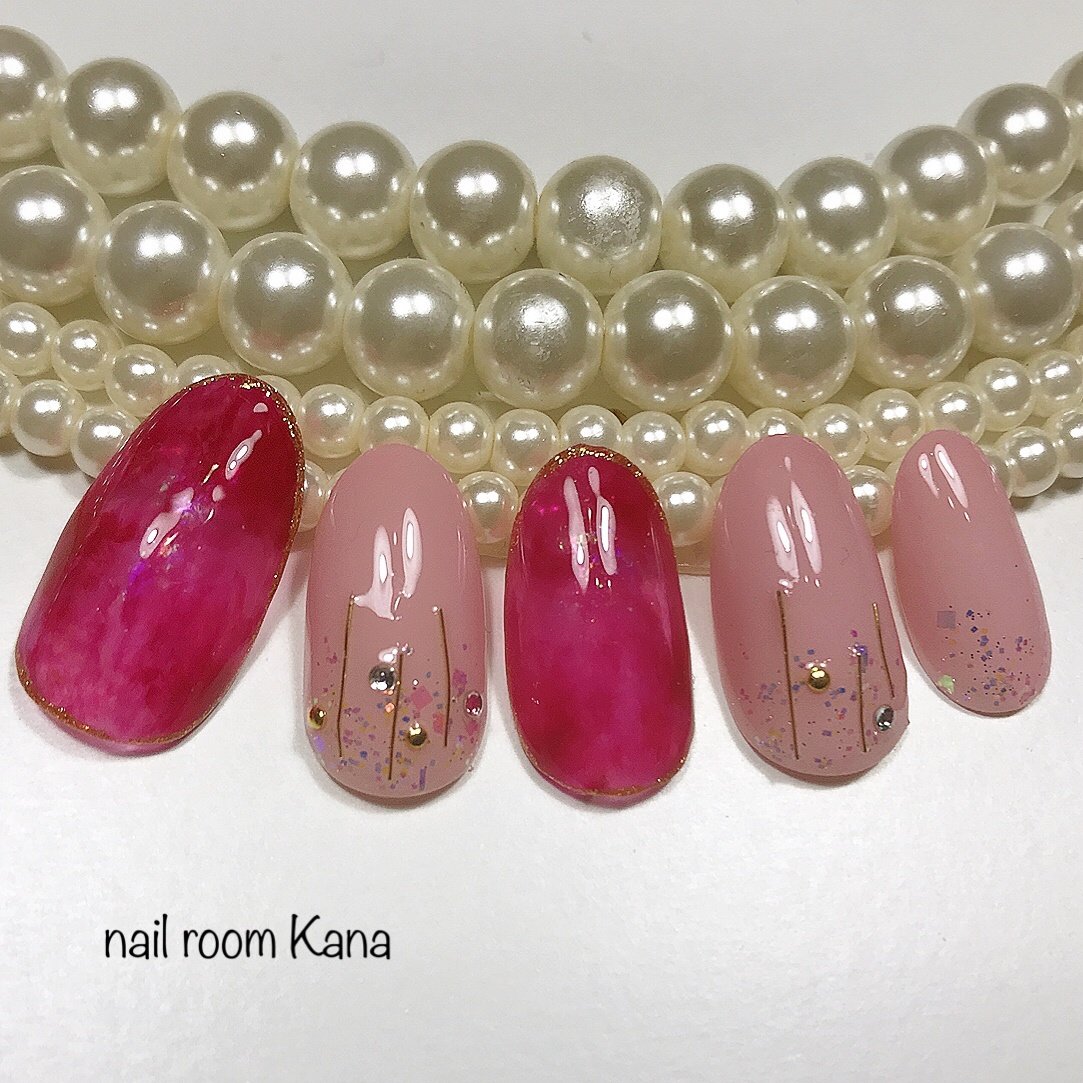 秋 冬 ワンカラー べっ甲 ピンク Nail Room Kanaのネイルデザイン No ネイルブック