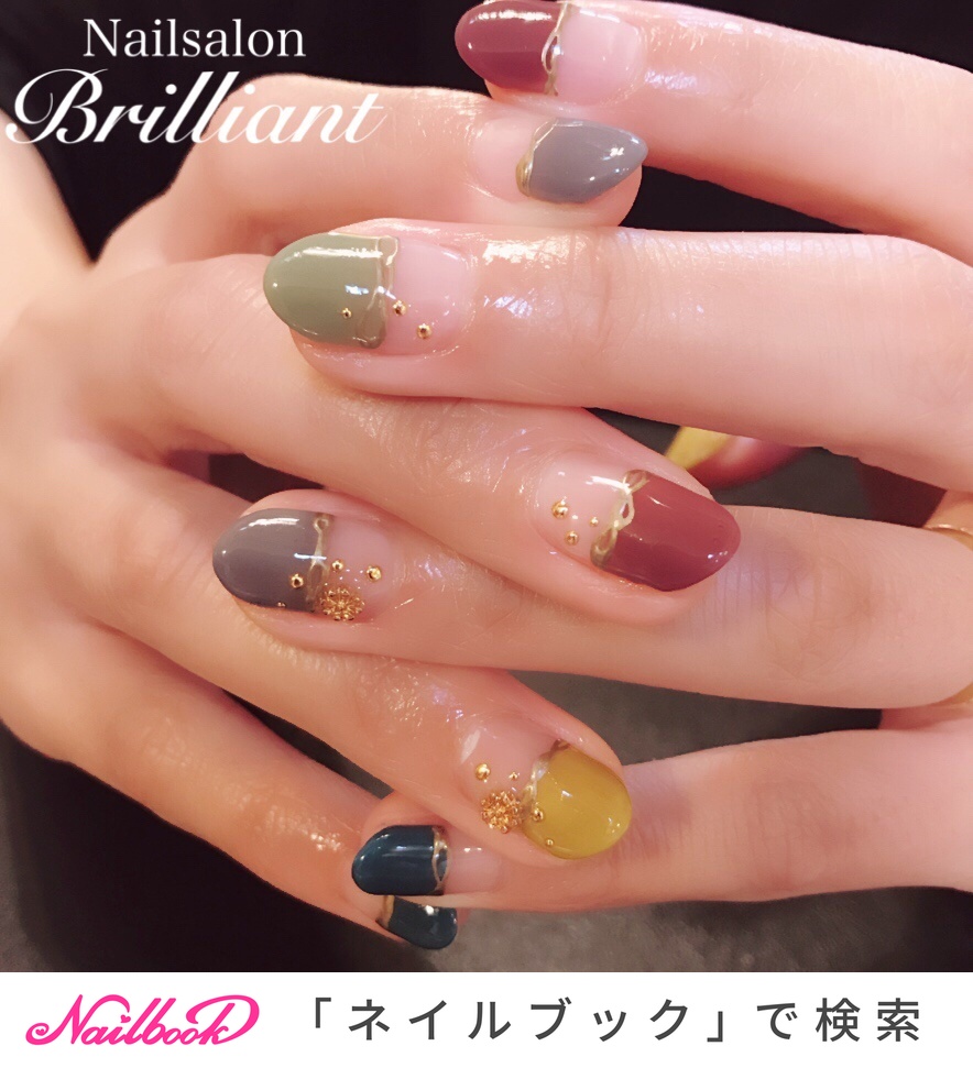 人気順 グレー 赤のネイルデザイン ネイルブック