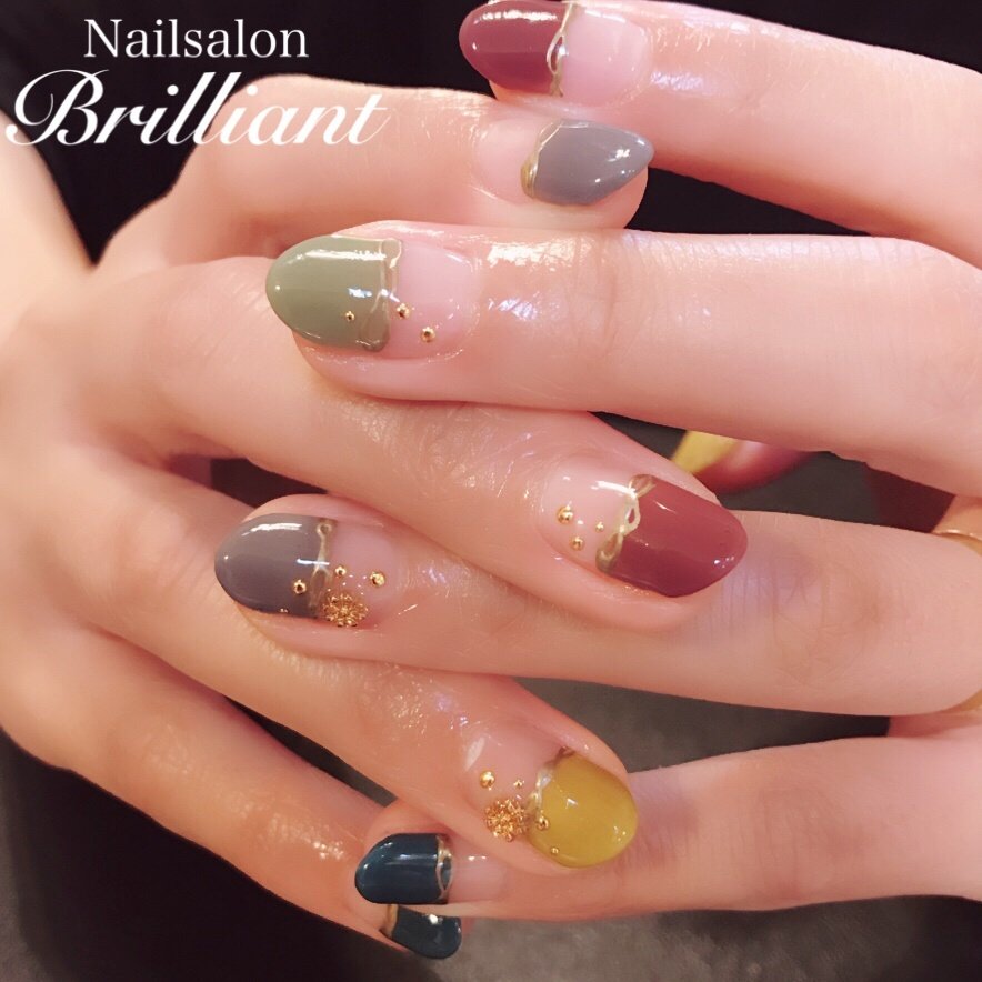 秋 オフィス デート 女子会 ハンド Nailsalonbrilliantのネイルデザイン No ネイルブック