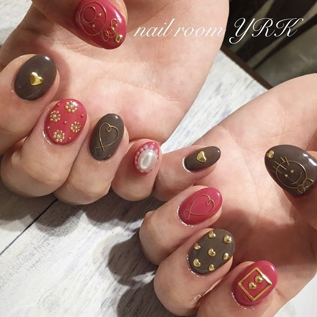 秋 オールシーズン ハンド ワンカラー ワイヤー Nail Room Yrkのネイルデザイン No ネイルブック