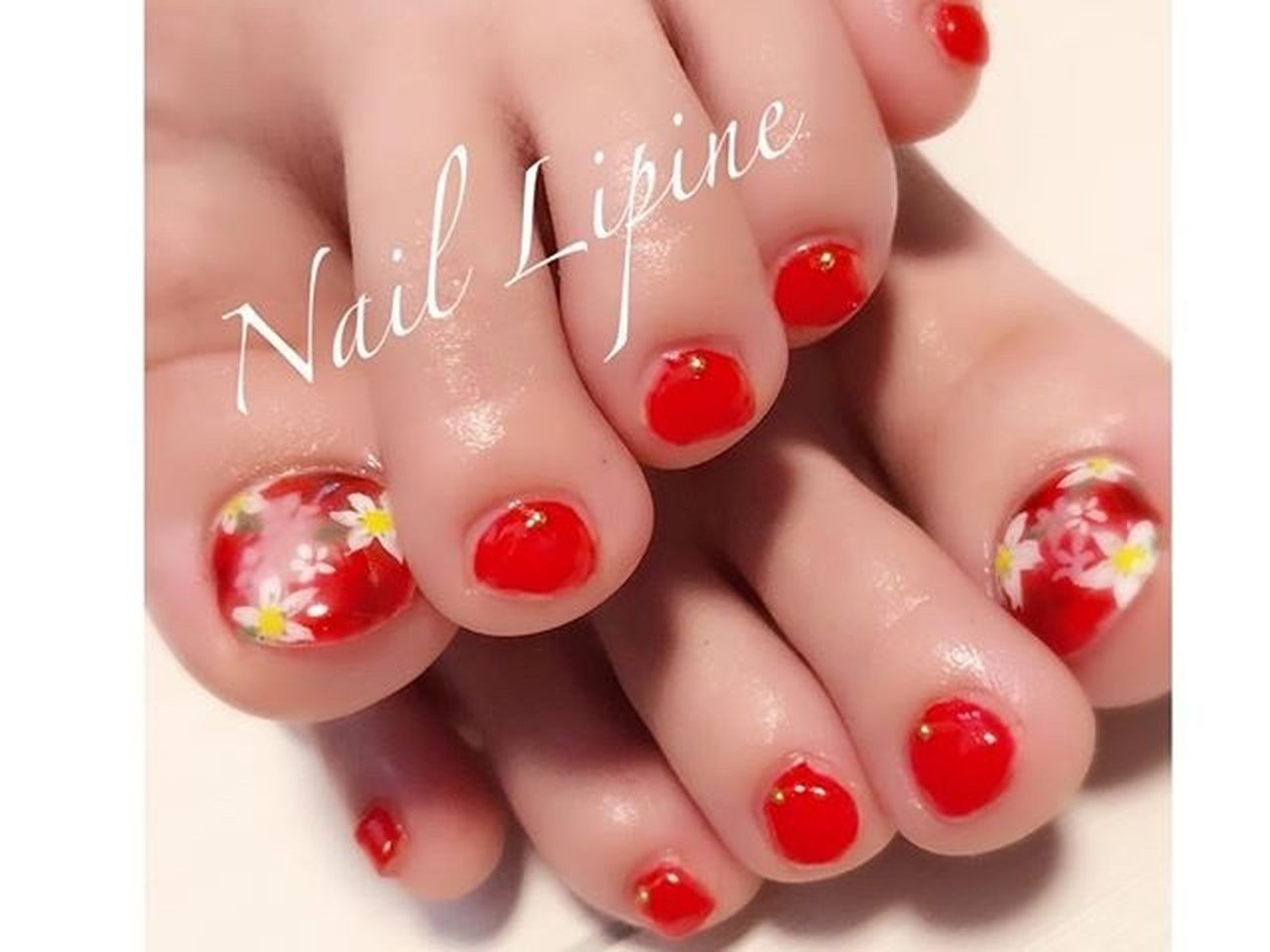 春 夏 オールシーズン フット ワンカラー Nail Lipineのネイルデザイン No ネイルブック