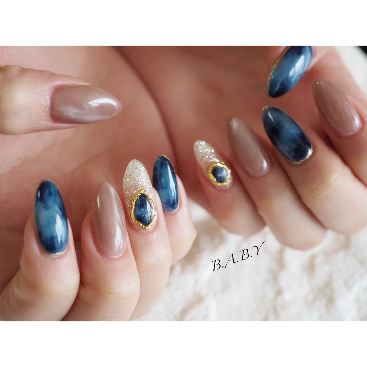 秋 冬 オールシーズン ハンド タイダイ B A B Y Nail Emiのネイルデザイン No ネイルブック