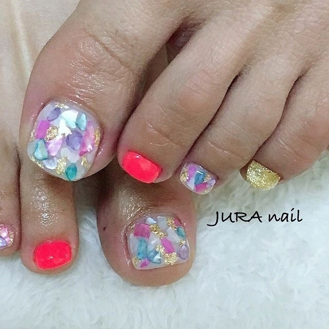 夏 海 パーティー デート フット Megu Jura Nailのネイルデザイン No ネイルブック