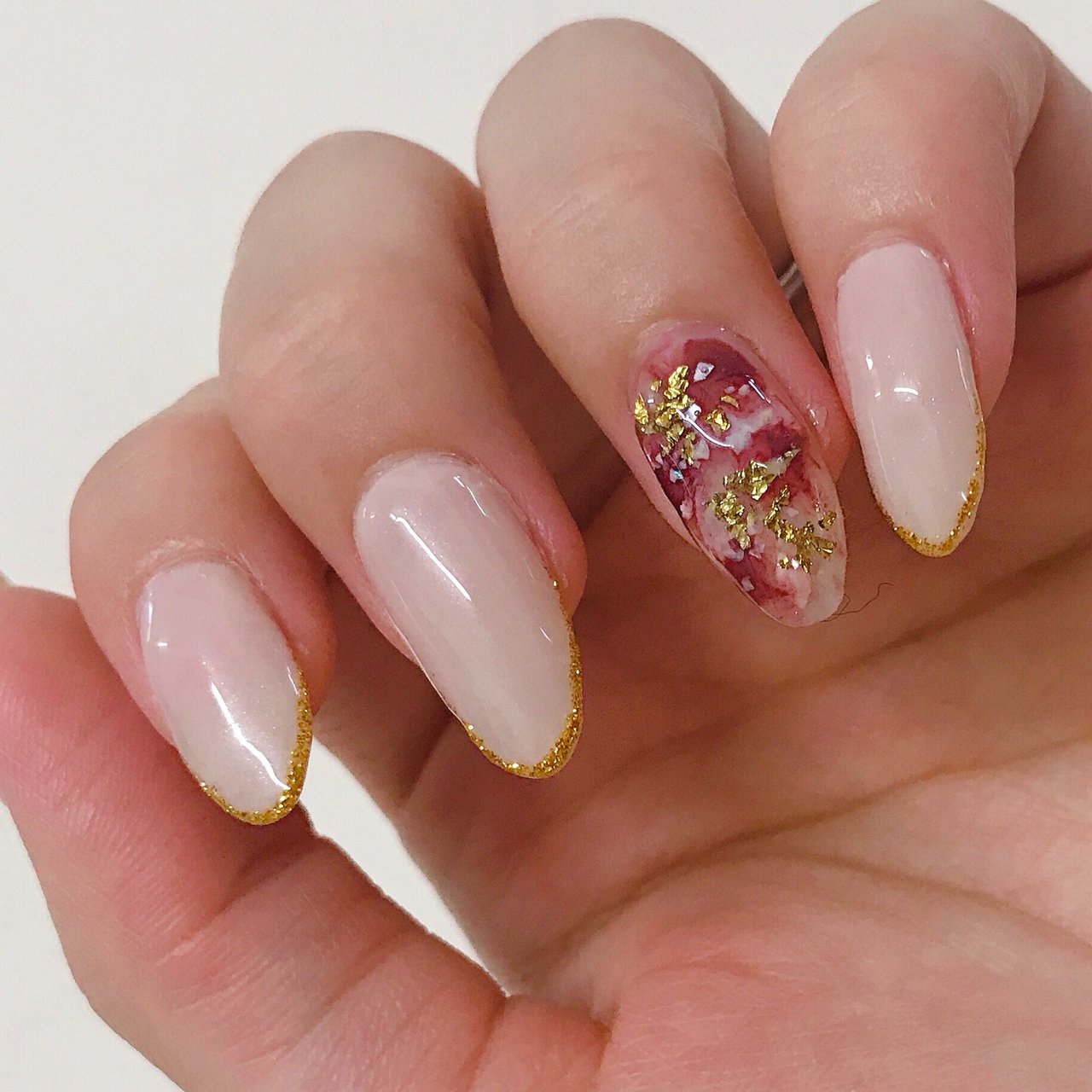 秋 ハンド シンプル ホログラム シェル Kofuku72のネイルデザイン No ネイルブック