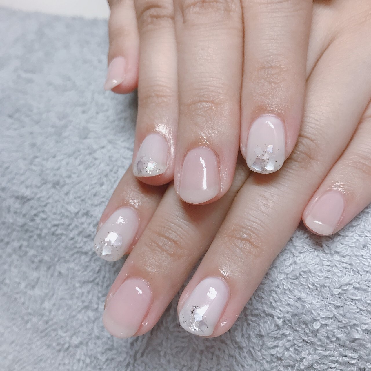 ブライダル パーティー ホワイト ピンク Simple Nail 鈴のネイルデザイン No ネイルブック