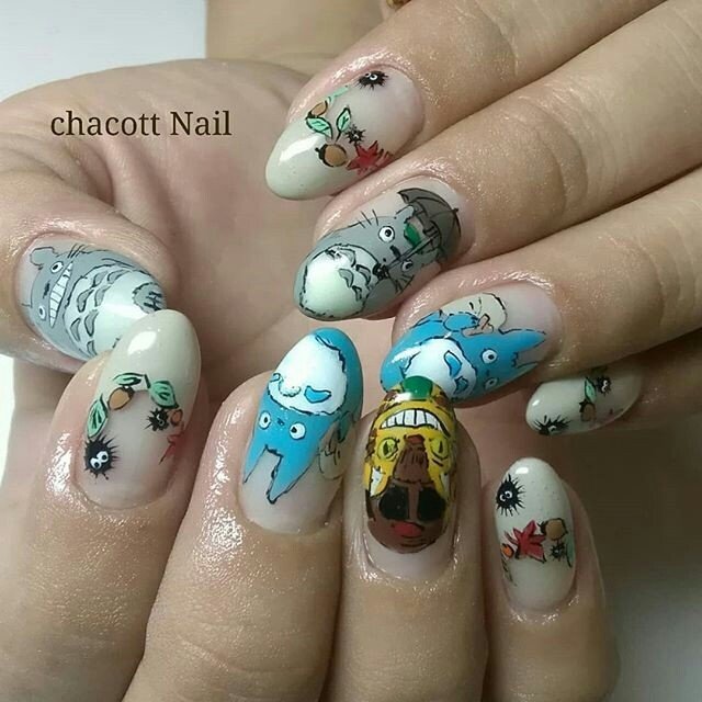 オールシーズン ハンド 痛ネイル キャラクター ミディアム 愛知県春日井市 自宅ネイルサロンchacottnailのネイル デザイン No 3524869 ネイルブック