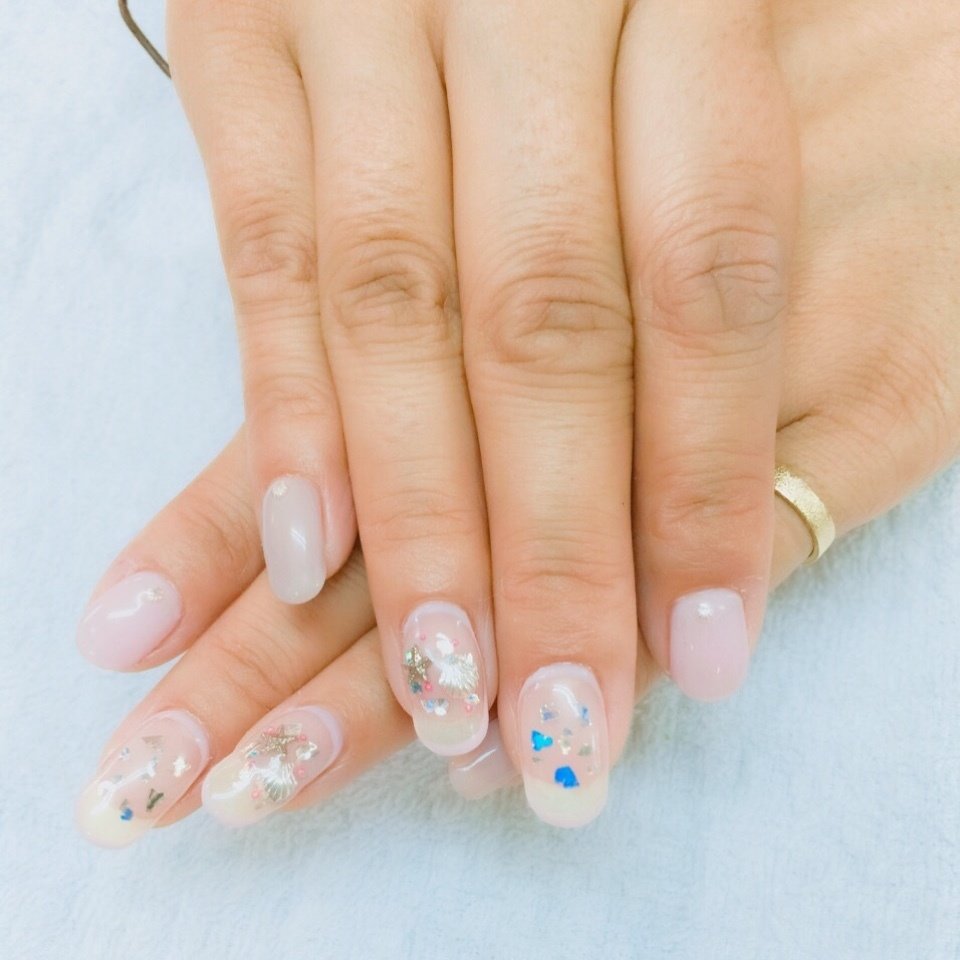 夏 オフィス ハンド ワンカラー スターフィッシュ Jun Nailのネイルデザイン No ネイルブック