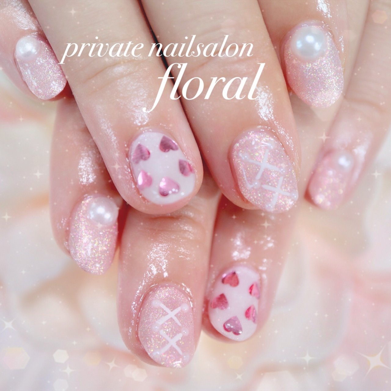 オールシーズン パーティー デート 女子会 ハンド Private Nailsalon Floral M のネイルデザイン No ネイルブック