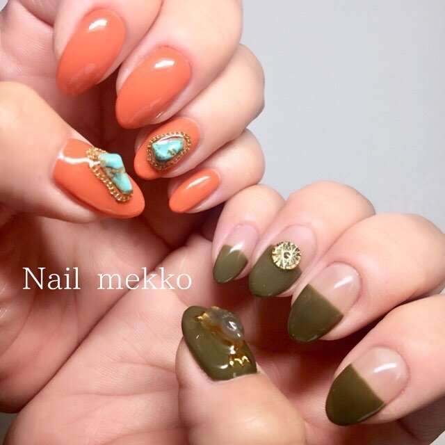 フレンチ ワンカラー 大理石 バイカラー ワイヤー Nail Mekkoのネイルデザイン No ネイルブック