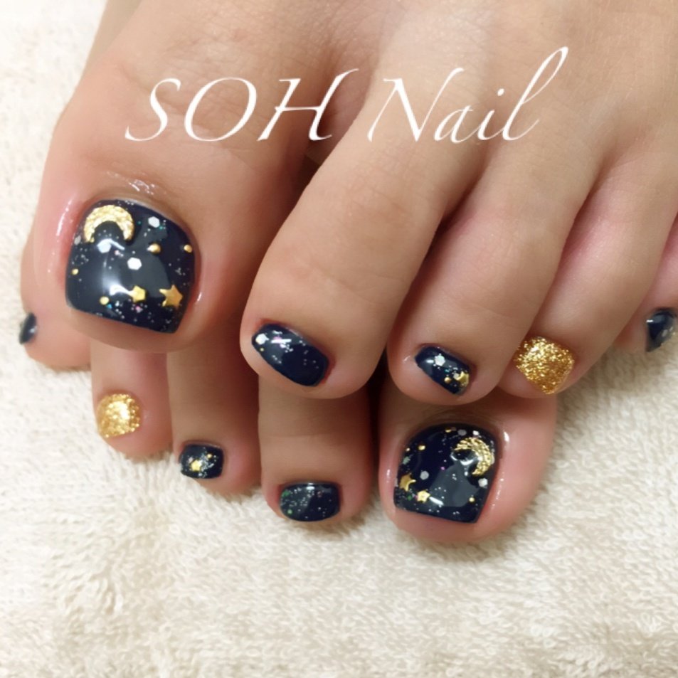 オールシーズン フット ホログラム ラメ 星 Ora Nail 旧soh Nail のネイルデザイン No ネイルブック