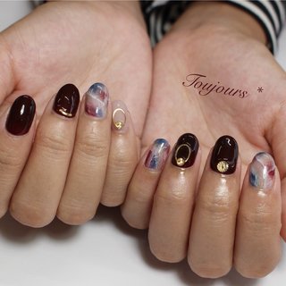 おすすめ順 ボルドー 血豆色のネイルデザイン ネイルブック