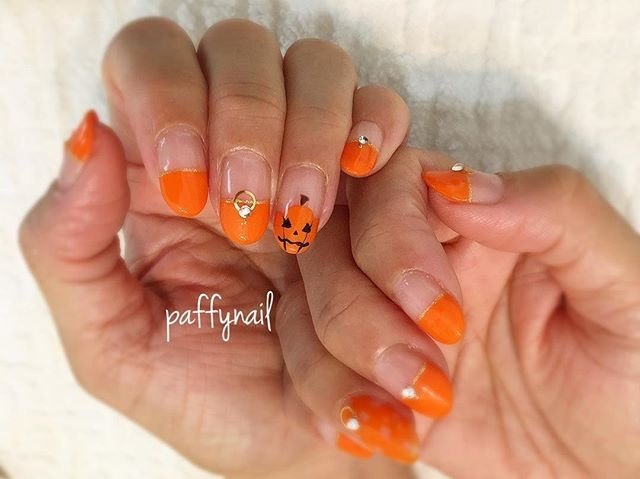 秋 オールシーズン ハロウィン ハンド シンプル Paffynailのネイルデザイン No ネイルブック