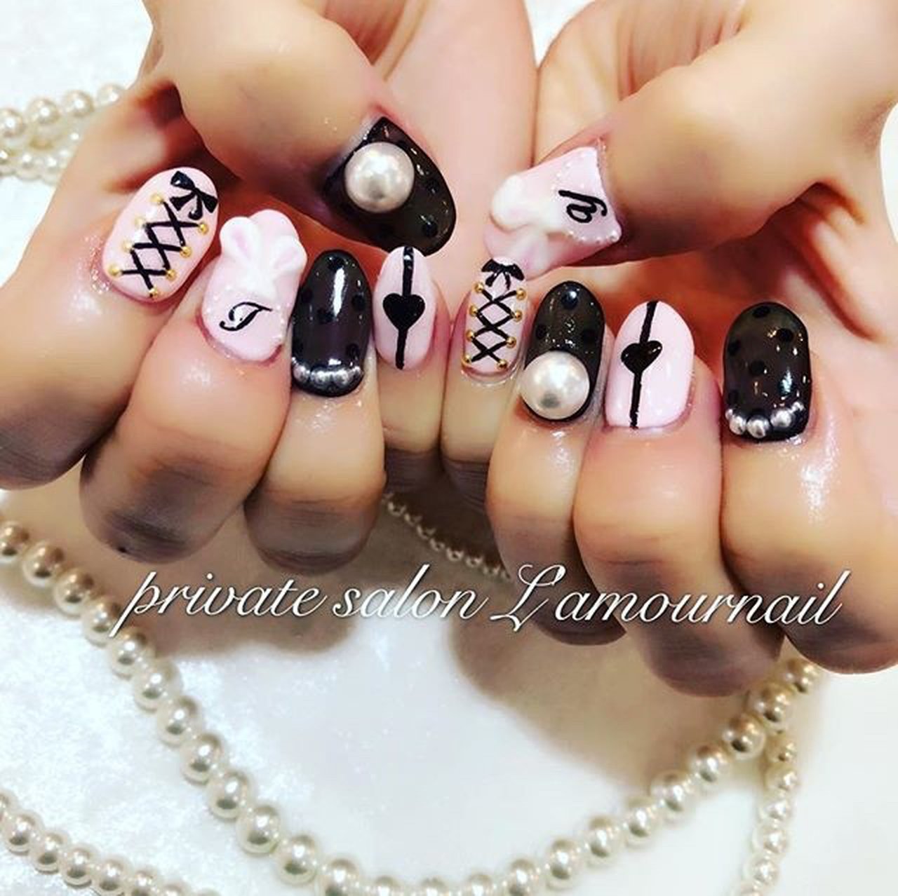 オールシーズン/バレンタイン/ハロウィン/女子会/ハンド - L'amour Nailのネイルデザイン[No.3542634]｜ネイルブック