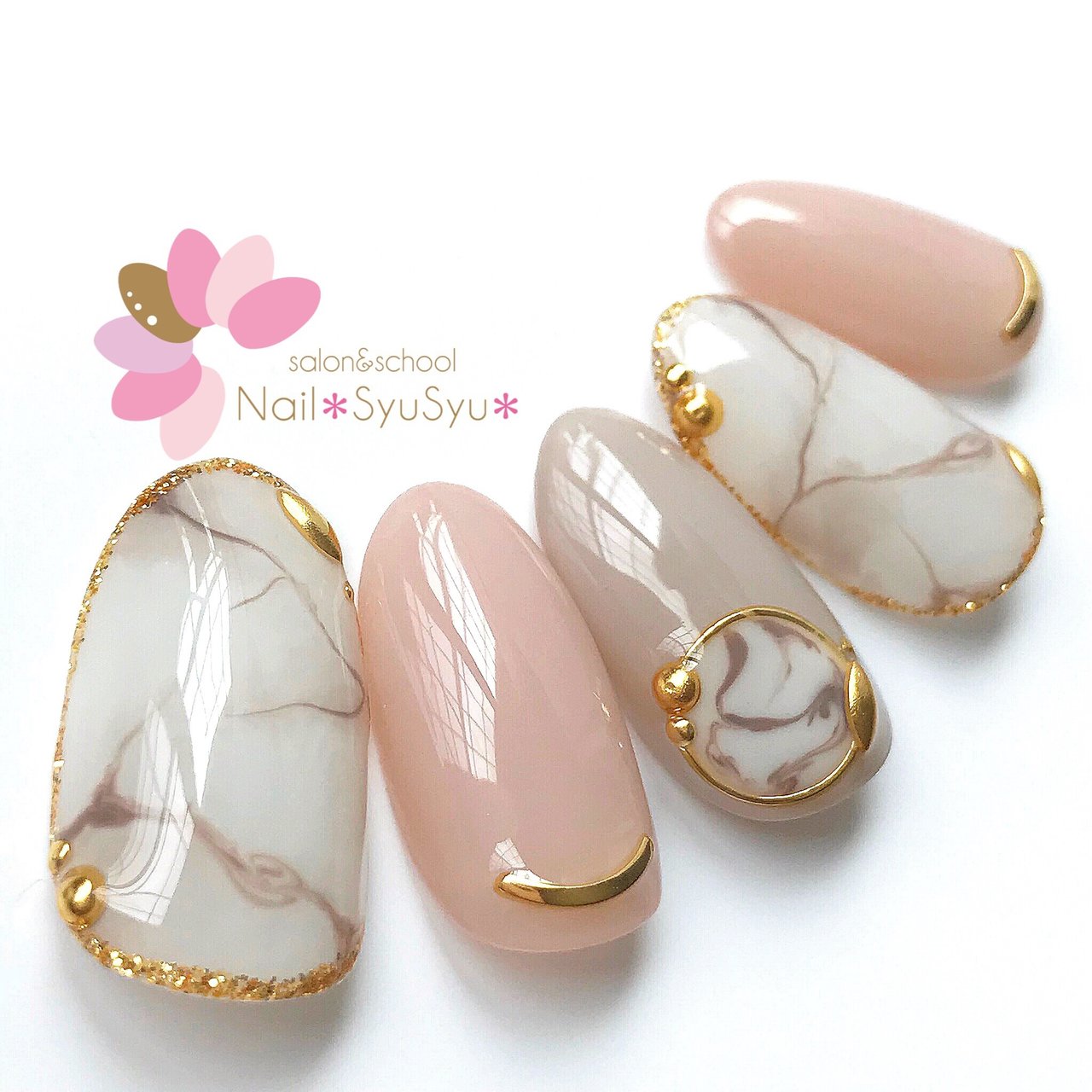 春 秋 オフィス ハンド タイダイ Nail Syusyu ネイルシュシュのネイルデザイン No ネイルブック