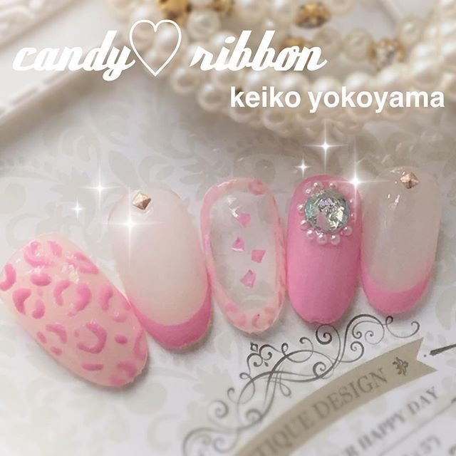 夏 秋 冬 ブライダル ハンド Candy Ribbonのネイルデザイン No ネイルブック
