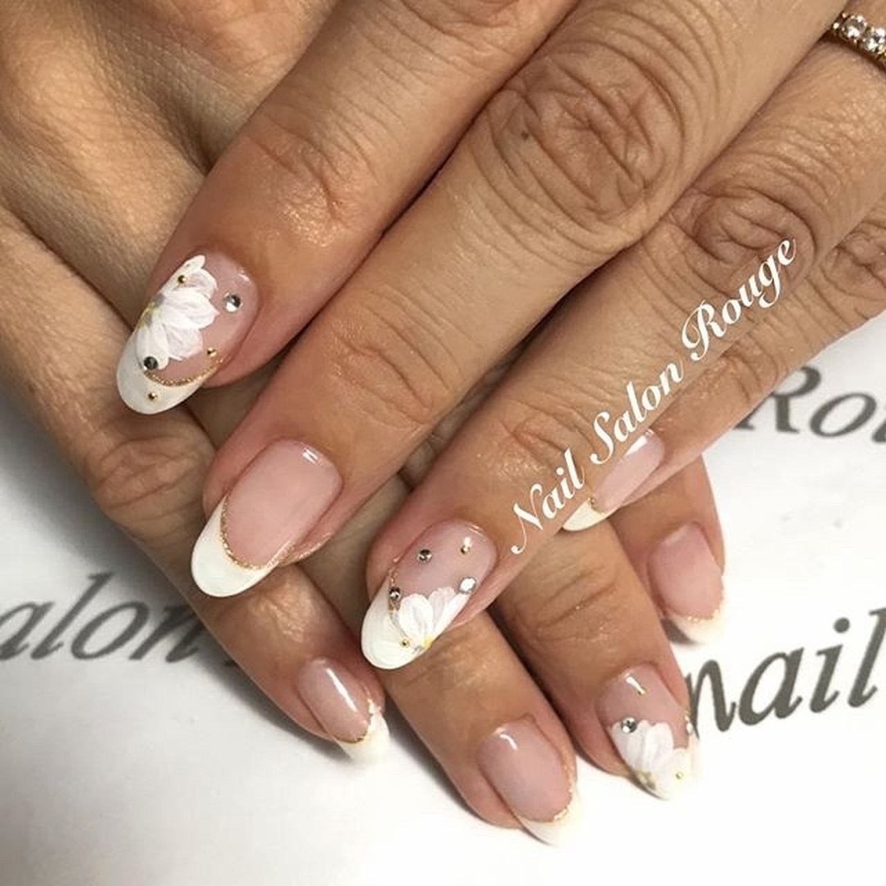 オールシーズン 入学式 オフィス ブライダル ハンド 郡山 Nail Salon Rougeのネイルデザイン No ネイルブック