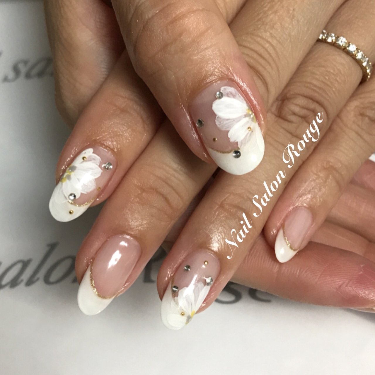 オールシーズン 入学式 オフィス ブライダル ハンド 郡山 Nail Salon Rougeのネイルデザイン No ネイルブック