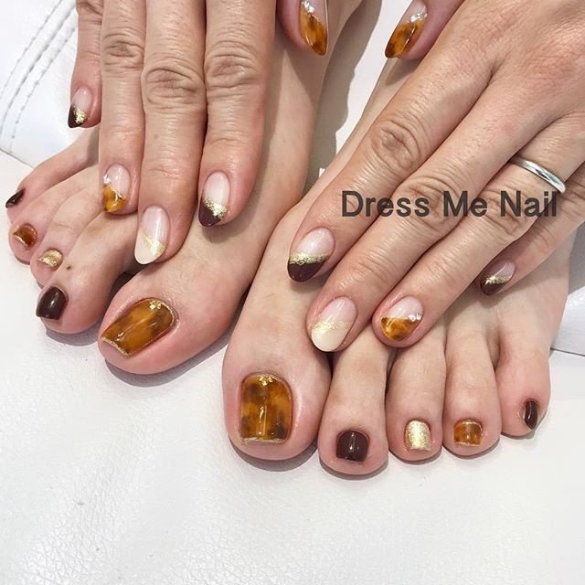 秋 オフィス パーティー 女子会 ハンド Dress Me Nailのネイルデザイン No ネイルブック