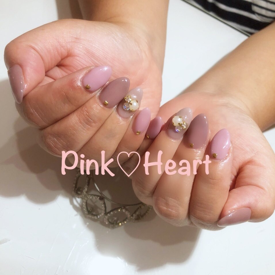 秋 冬 オールシーズン ハンド シンプル Pinkheartのネイルデザイン No ネイルブック