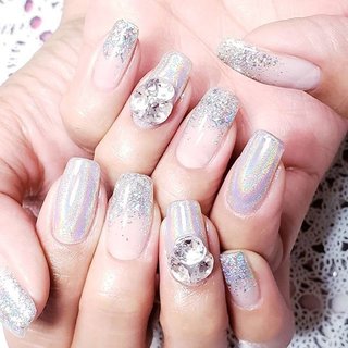 ダズリングパウダーユニコーンのネイルデザイン｜ネイルブック