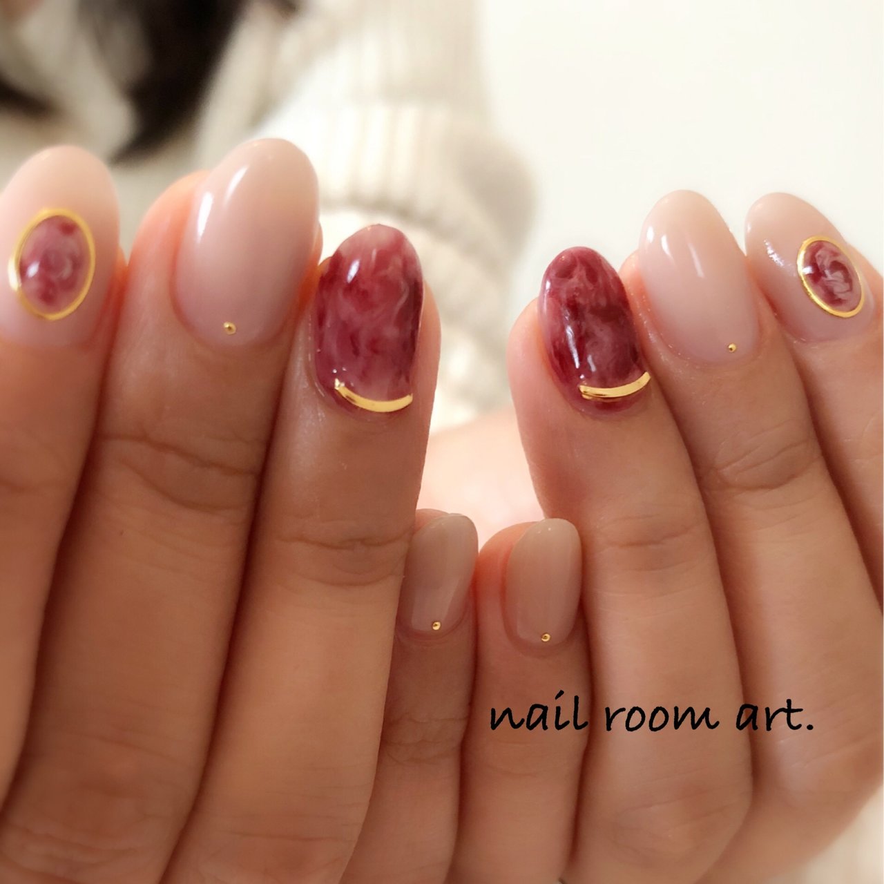 秋 冬 オフィス 女子会 ハンド Nail Room Art のネイルデザイン No ネイルブック