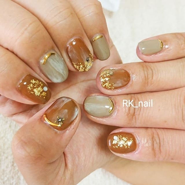 秋 冬 オールシーズン ハンド ニュアンス Rk Nail ｱｰﾙｹｲﾈｲﾙ のネイルデザイン No ネイルブック