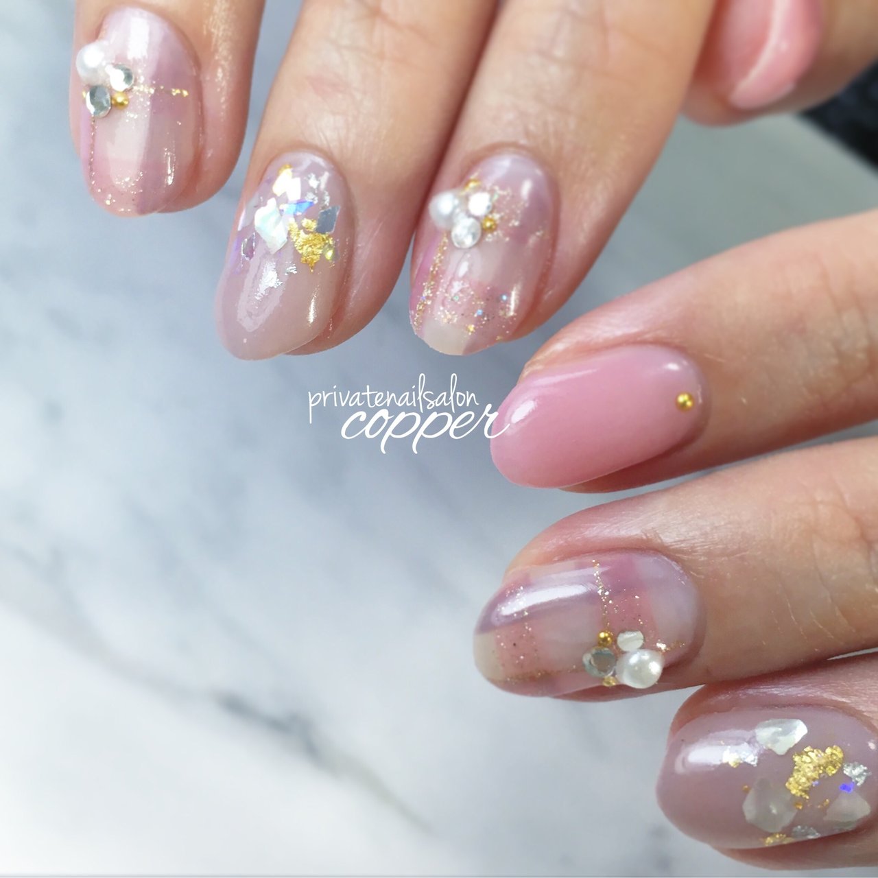 春 冬 オールシーズン デート ハンド Nailsalon Copperのネイルデザイン No ネイルブック