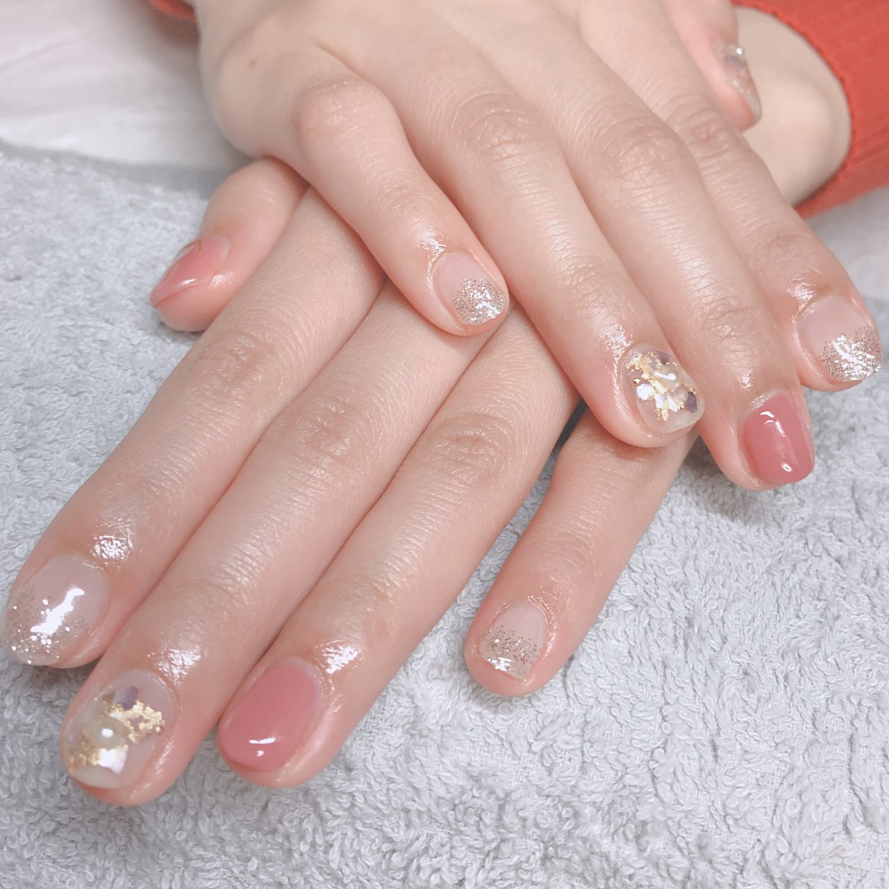 秋 冬 クリア アースカラー Simple Nail 鈴のネイルデザイン No ネイルブック