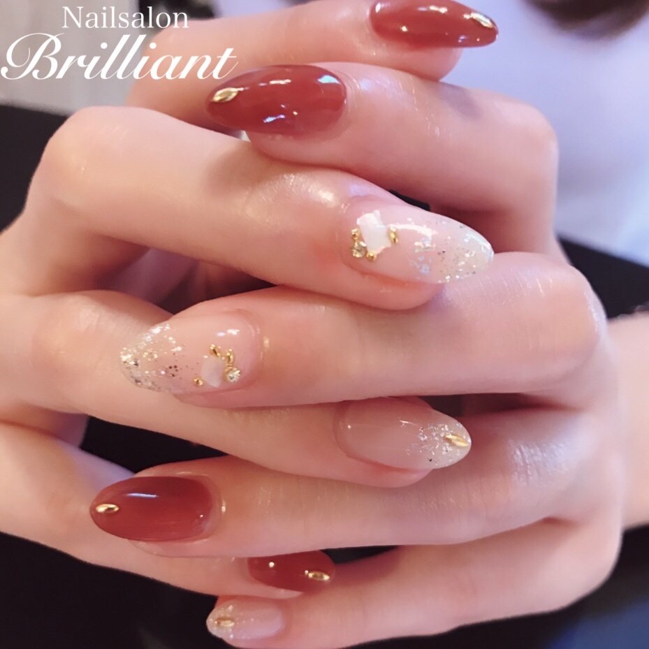 秋 冬 オフィス デート ハンド Nailsalonbrilliantのネイルデザイン No ネイルブック