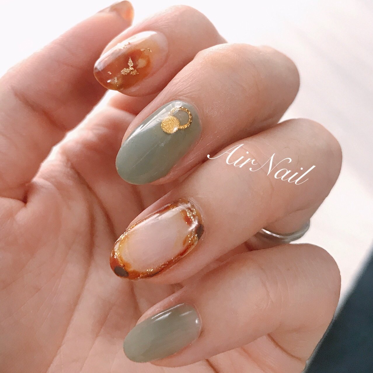 秋 旅行 パーティー ハンド シンプル Airnail エアーネイル のネイルデザイン No ネイルブック