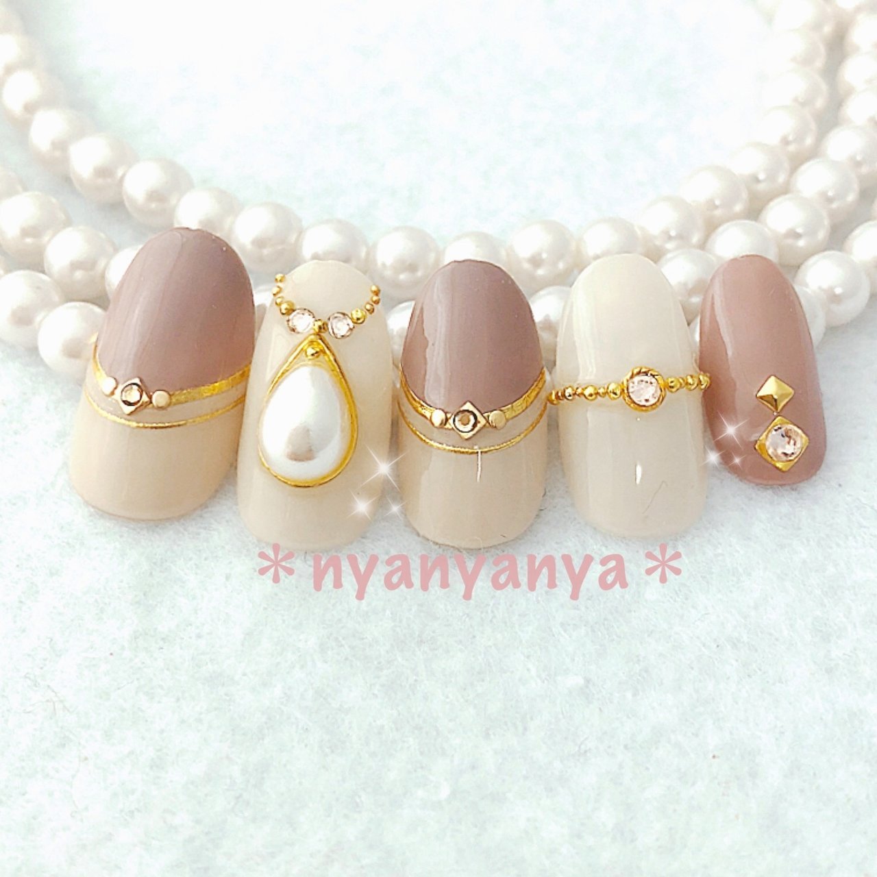 秋 ブライダル パーティー デート ハンド Nyanyanyaのネイルデザイン No ネイルブック