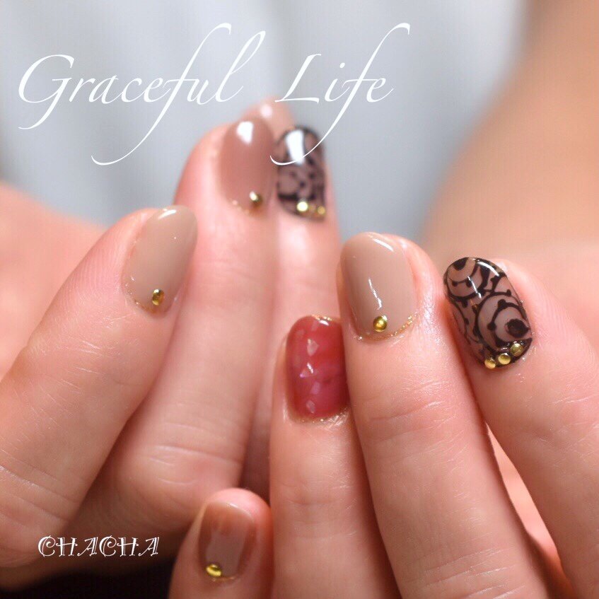 秋 冬 パーティー デート ハンド Chacha Nailのネイルデザイン No ネイルブック